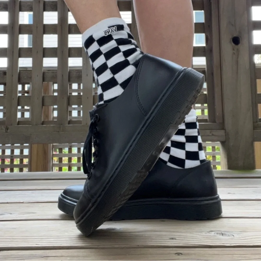 Dr. Martens Docs Dante 6 Eye Leather Shoes in Black Sneaker, Grunge Y2K men’s 6 - Picture 2 of 13